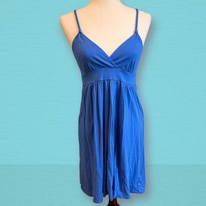 American Eagle VNeck Crochet Back Blue Dress Size Small